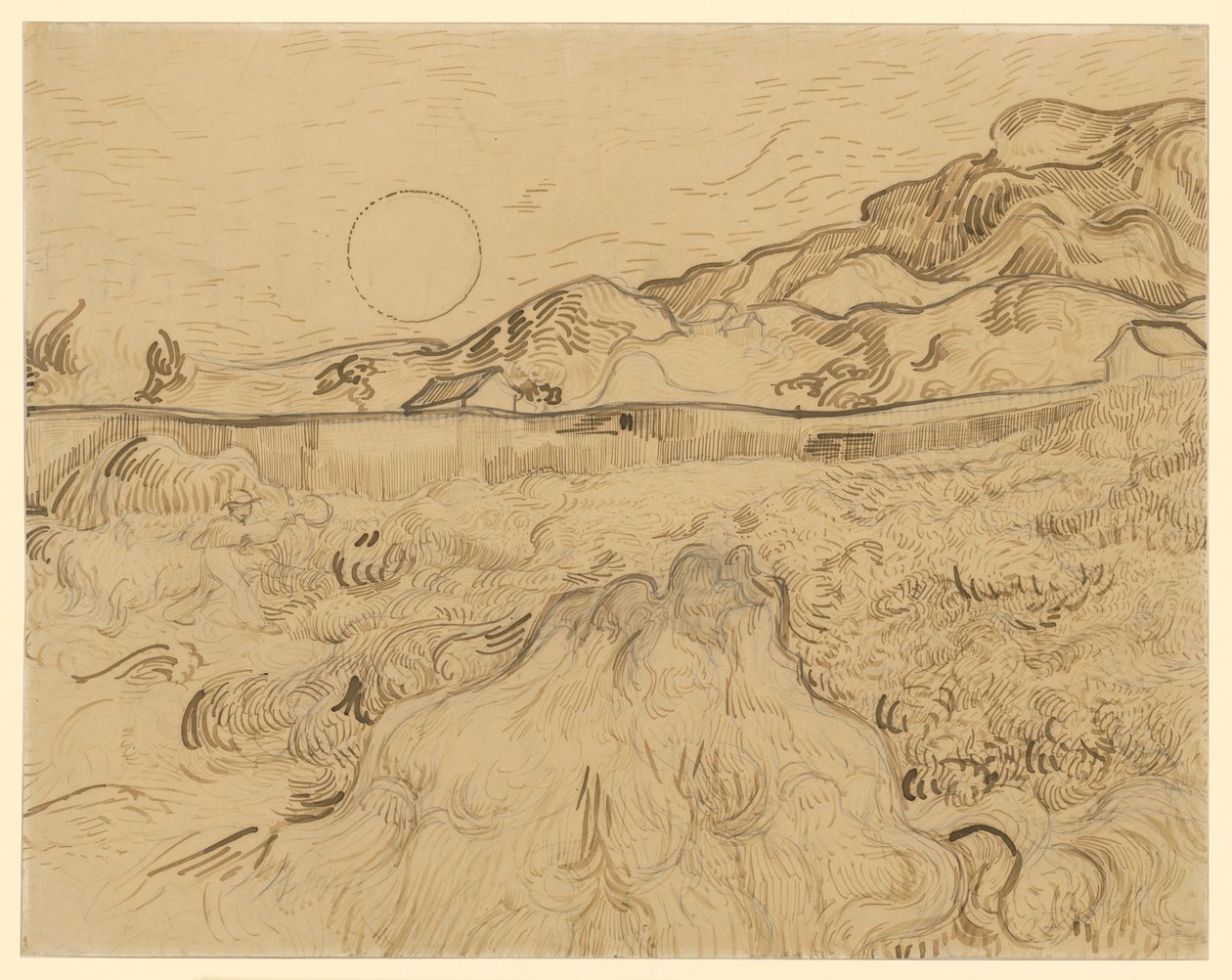 A gabonamező, a arató (Le fauchair) alkotó: Vincent van Gogh