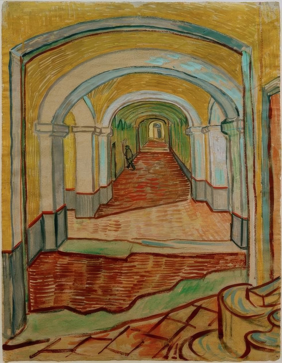 Folyosó a szanatóriumban alkotó: Vincent van Gogh