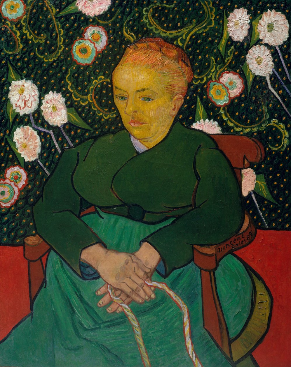 La Berceuse nő, bölcsőt ringatva, Augustine-Alix Pellicot Roulin, 1851-1930, 1889. alkotó: Vincent van Gogh