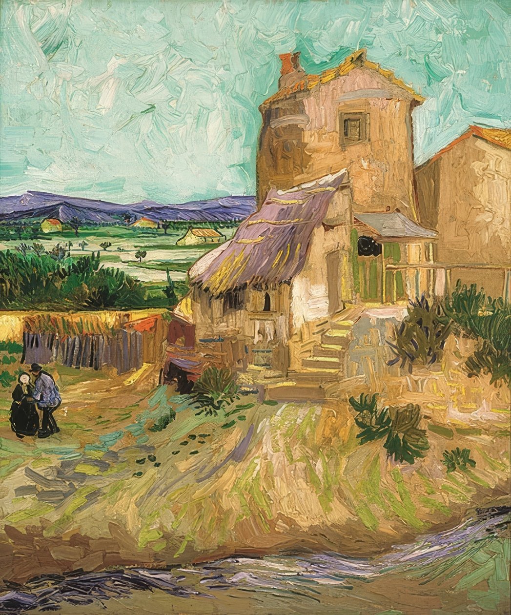 La Crau (Die alte Mühle) háza. 1888 alkotó: Vincent van Gogh