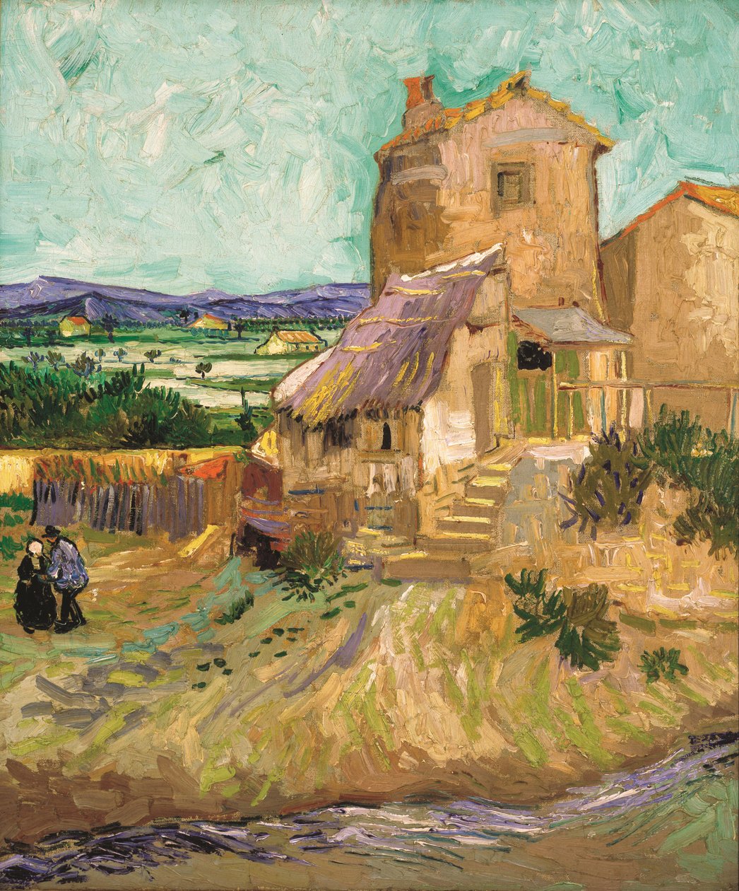 La Crau háza, a régi malom, 1888. alkotó: Vincent van Gogh
