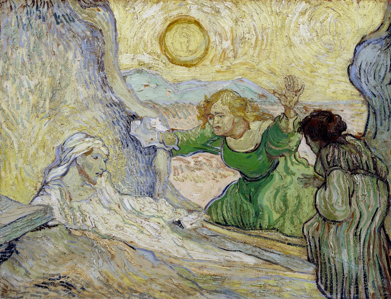 "Lázár feltámasztása" (The Raising of Lazarus (Rembrandt nyomán)) Vincent van Gogh (1853-1890) festménye Rembrandt után alkotó: Vincent van Gogh
