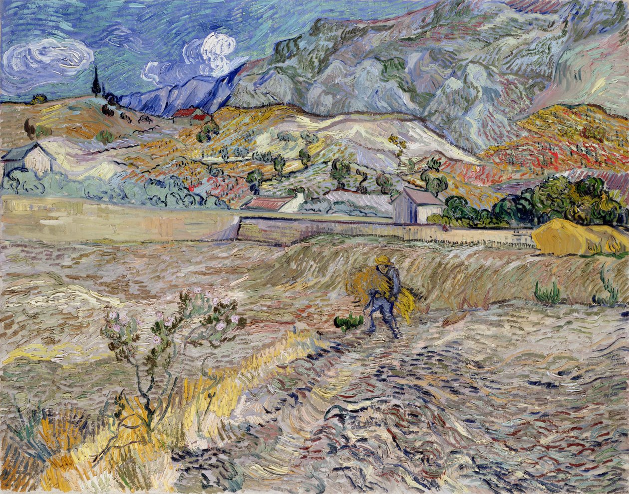 Táj Saint-Remy-nél (A feldarabolt mező) (olaj, vászon) alkotó: Vincent van Gogh