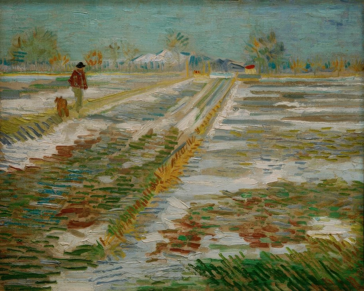 Táj hóval alkotó: Vincent van Gogh