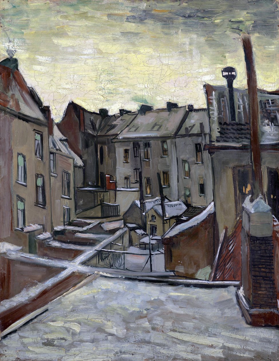""Házak hátulról nézve"" (Házak hátulról nézve) Vincent van Gogh (1853-1890) festménye 1885 Méret: 44x33,5 cm Van Gogh Múzeum, Amszterdam alkotó: Vincent van Gogh
