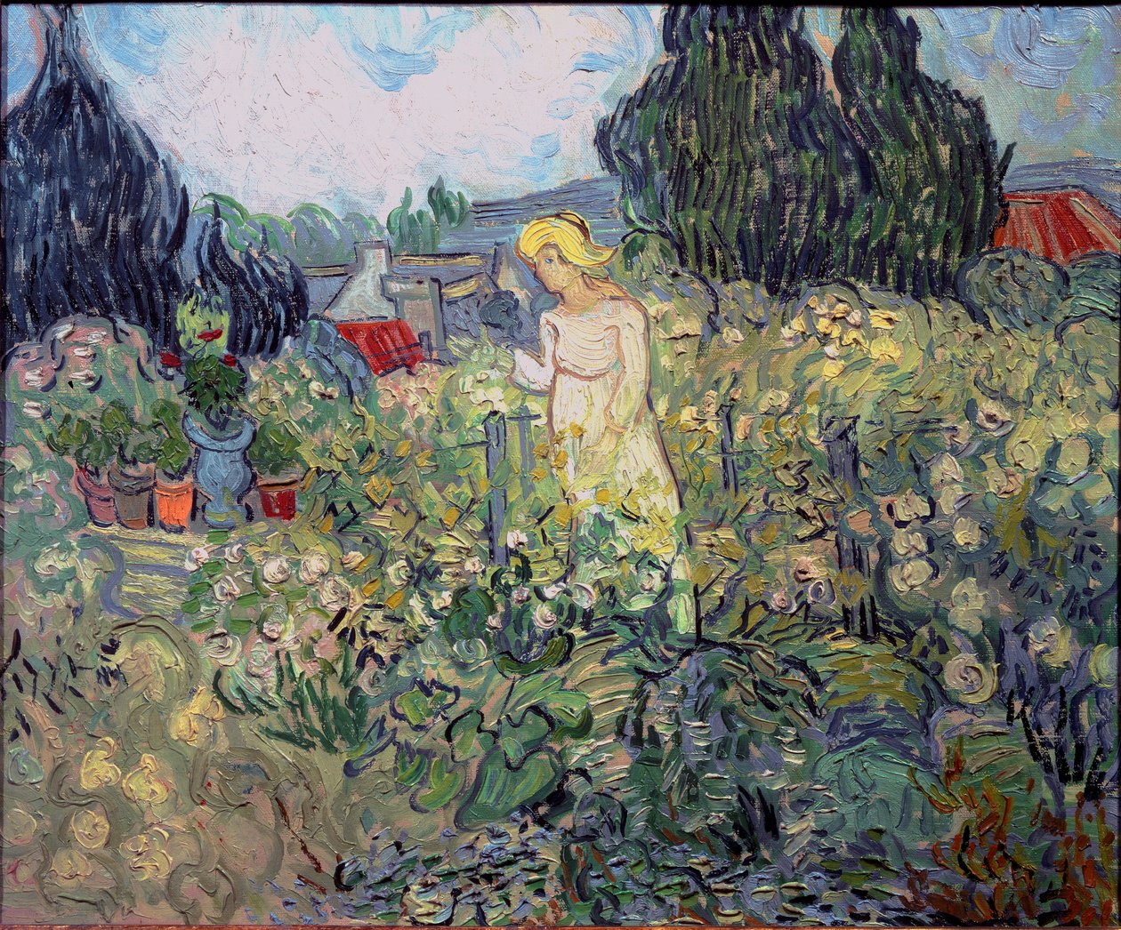Gachet kisasszony az Auvers sur Oise-i kertjében alkotó: Vincent van Gogh