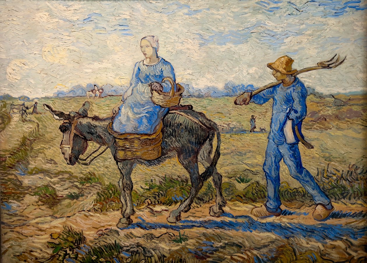 Jó reggelt. Megyek dolgozni (a Millet után) alkotó: Vincent van Gogh
