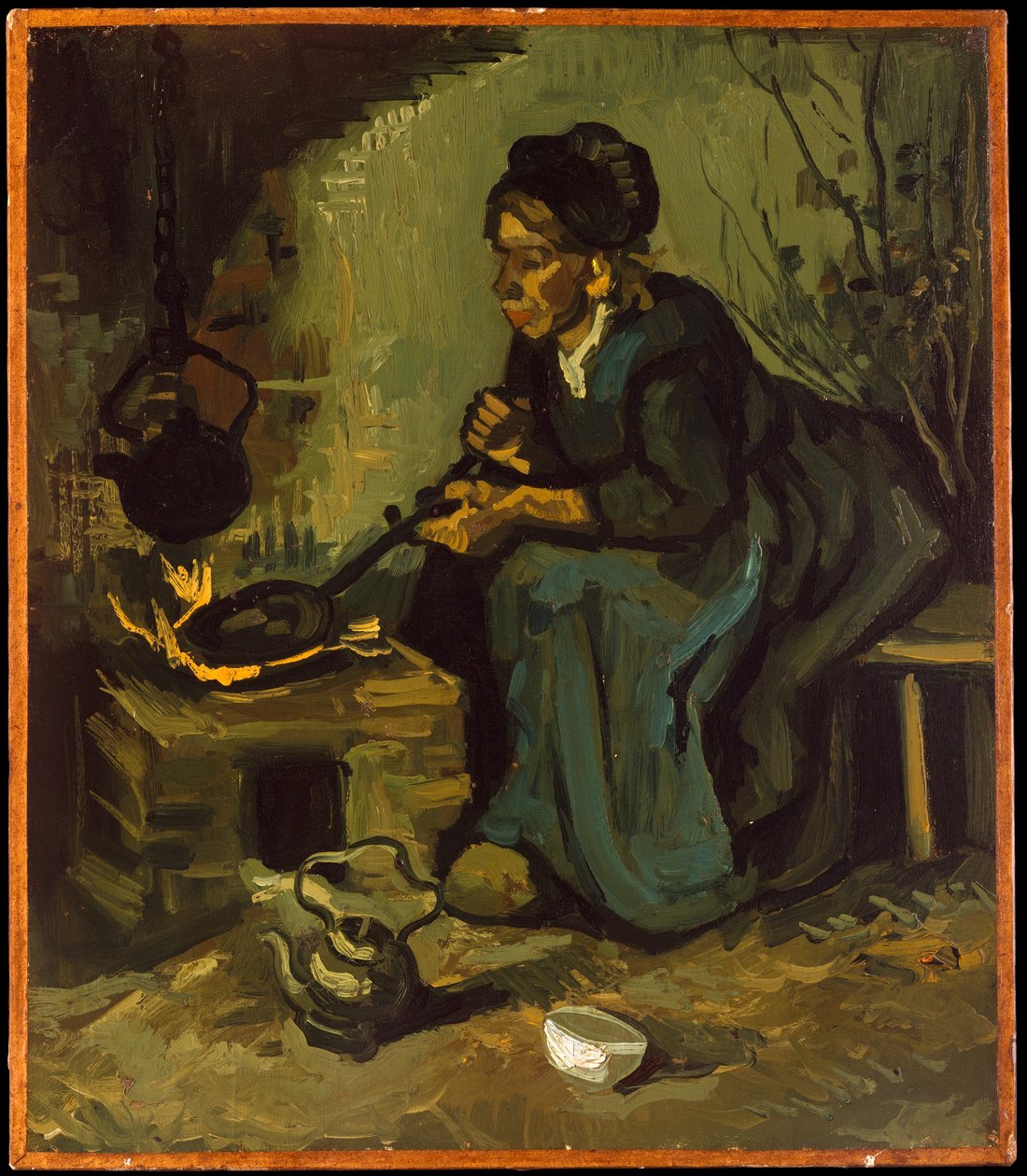 Kandalló mellett főző parasztasszony alkotó: Vincent van Gogh