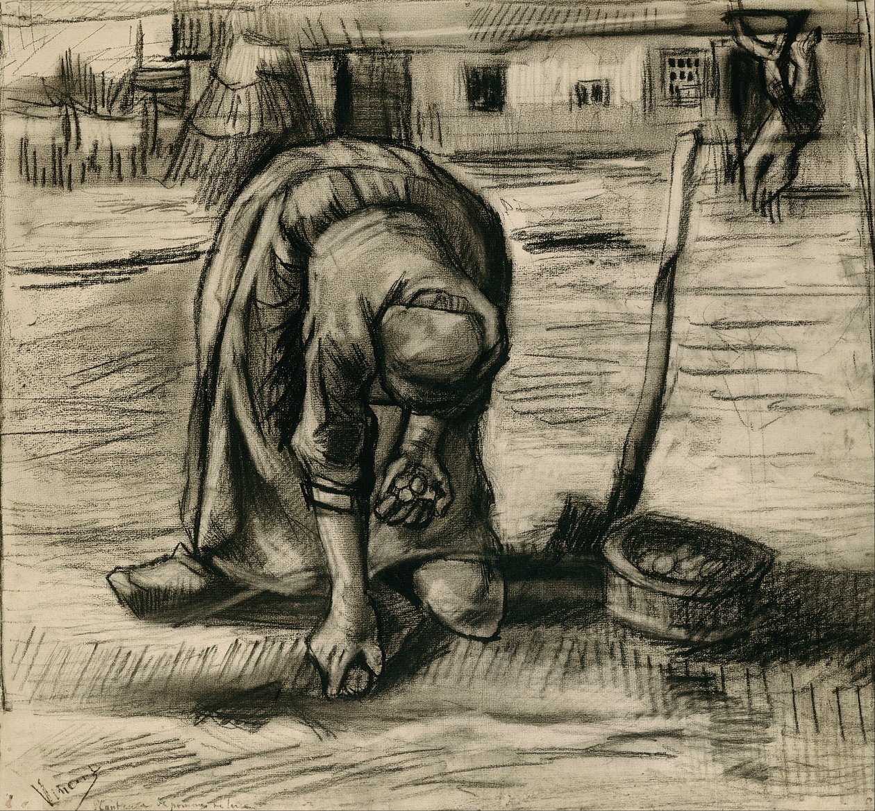 Parasztasszony burgonyát ültető alkotó: Vincent van Gogh