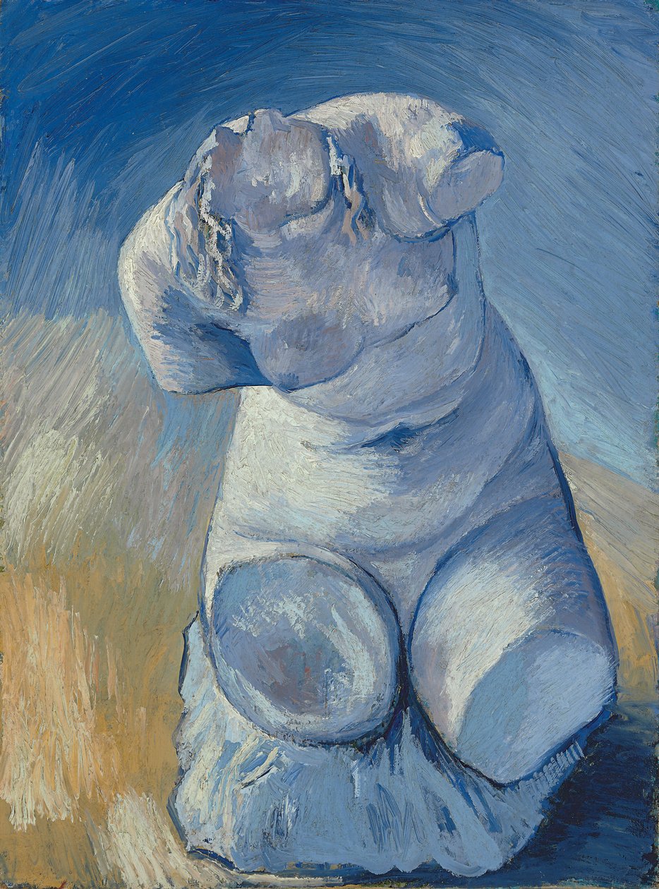 Gipsz szobrocska: női törzs, elölnézet; Gipsz szobrocska: Női törzs, elölnézet, 1887 alkotó: Vincent van Gogh