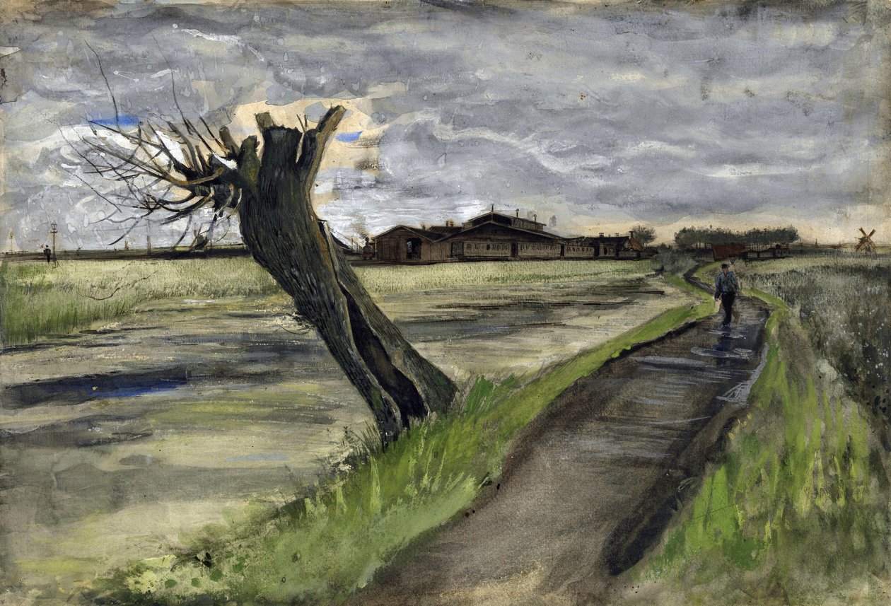 Pollard Willow (saule tetard) par Gogh, Vincent, van (1853-1890). Ceruza, akvarell, gouache, tinta papírra, méret: 38x55,8 alkotó: Vincent van Gogh