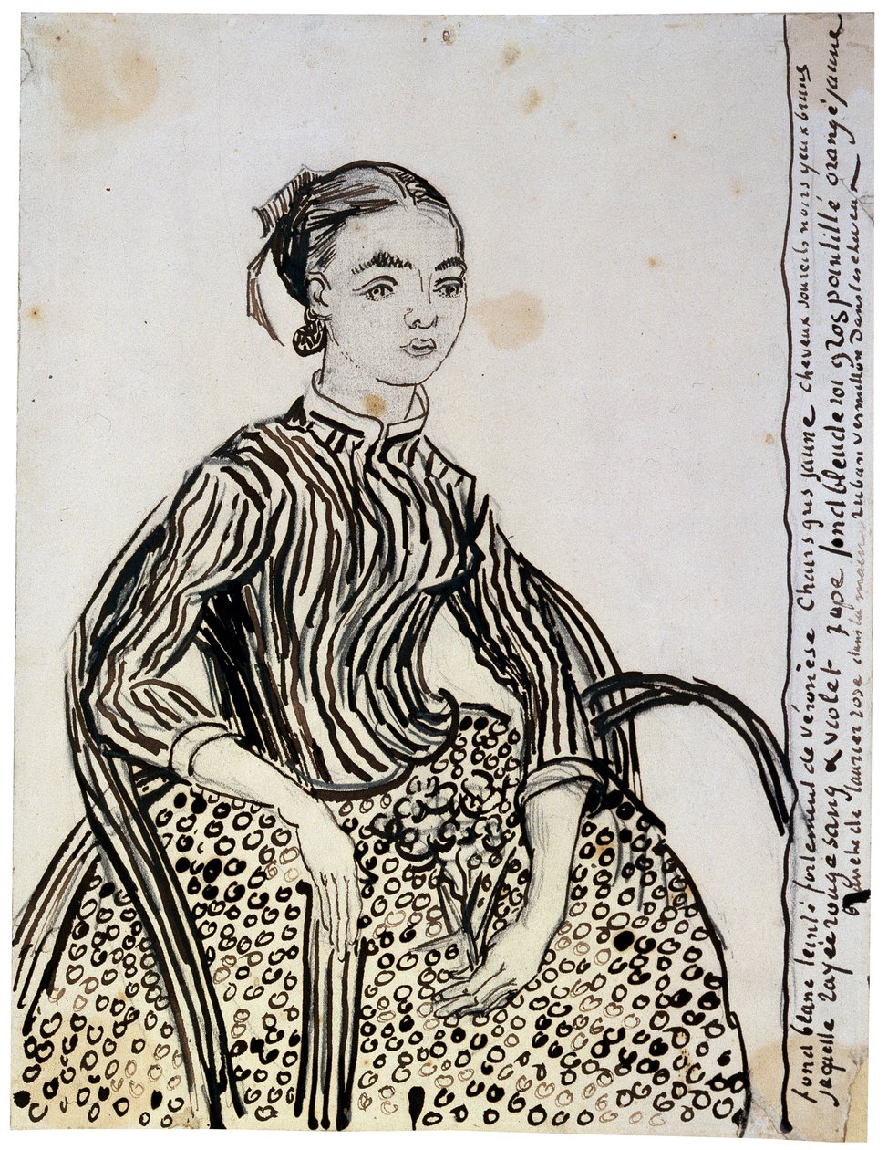 Egy fiatal La Mousmé hölgy portréja, 1888. alkotó: Vincent van Gogh
