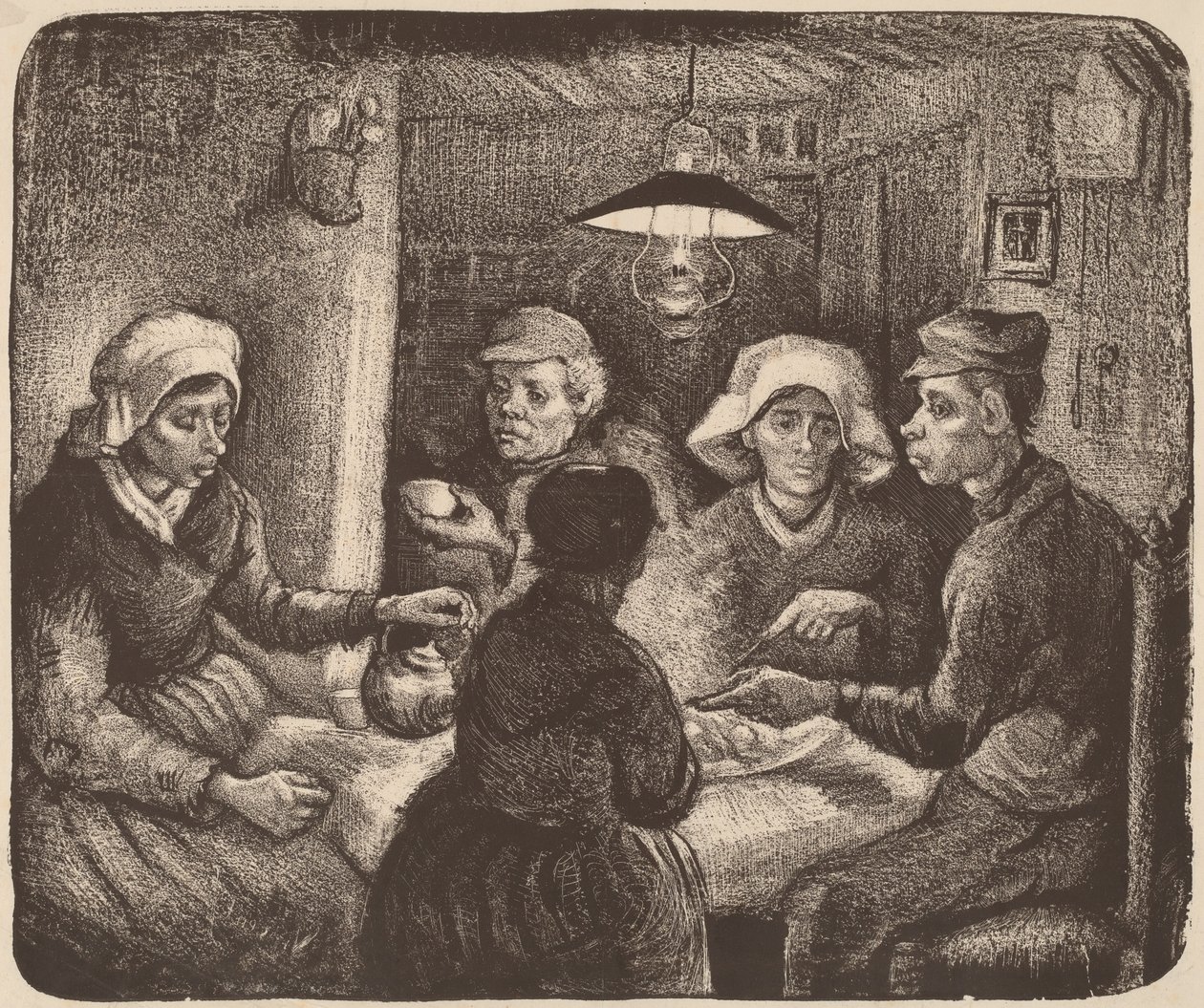Burgonyaevők alkotó: Vincent van Gogh