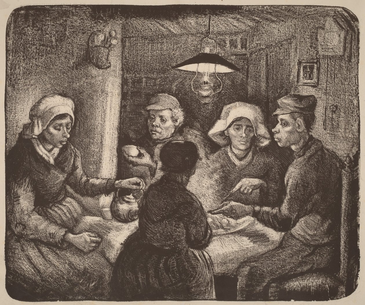 Burgonyafogyasztók alkotó: Vincent van Gogh