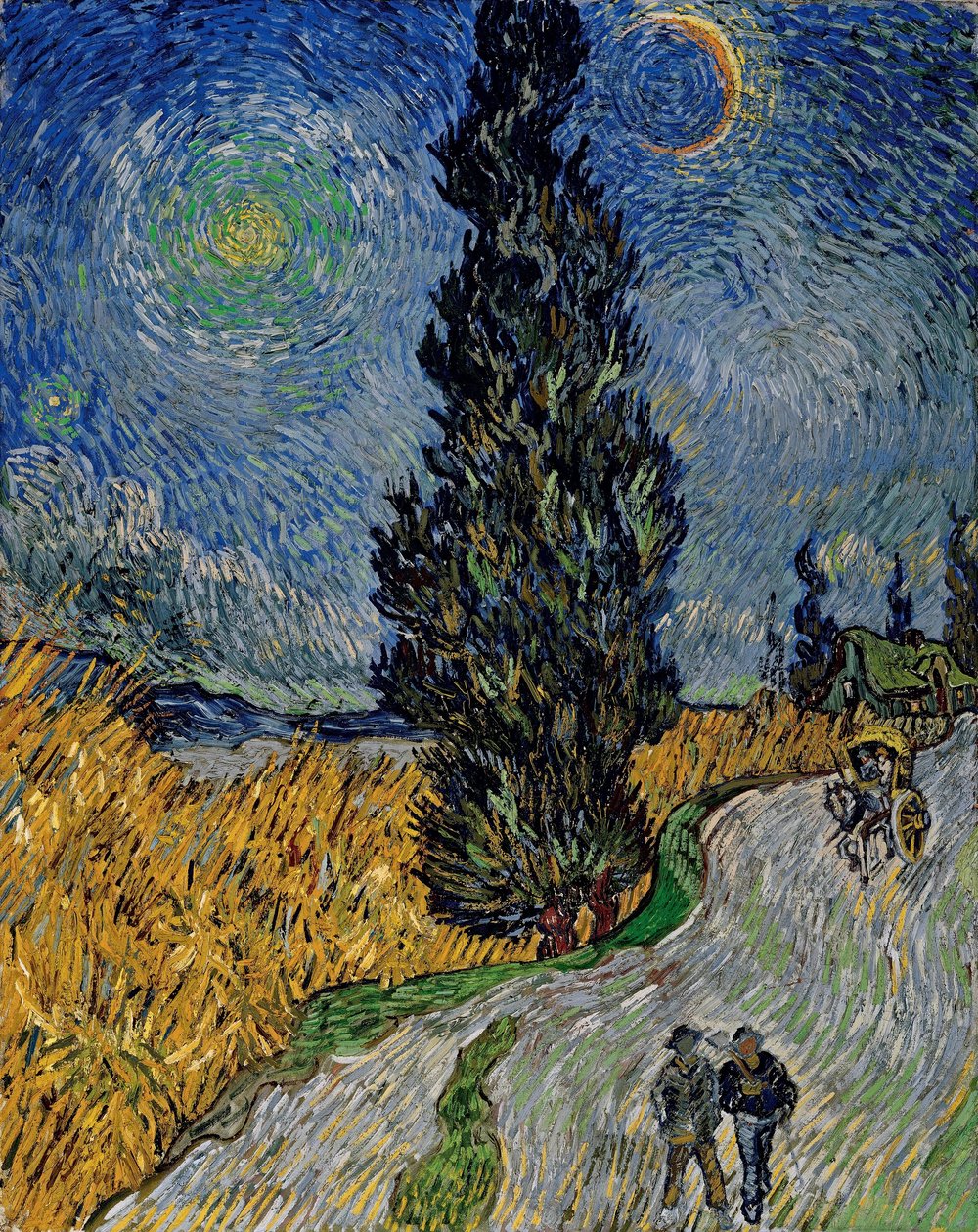 Út ciprusfákkal és csillaggal alkotó: Vincent van Gogh