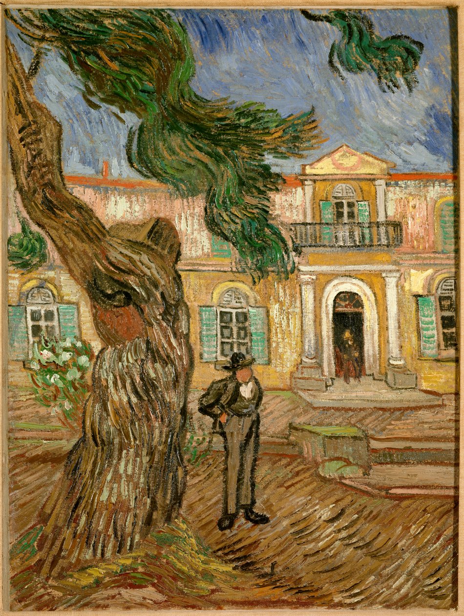 Saint Paul Kórház Saint Remy de Provence-ban (Saint-Remy-de-Provence). Vincent van Gogh (1853-1890) festménye 1889 V. 0,63x0,48 m. Párizs, musee d