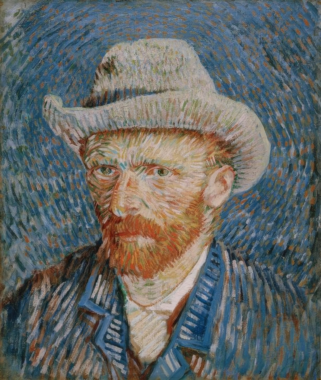 Önarckép szürke filckalappal alkotó: Vincent van Gogh