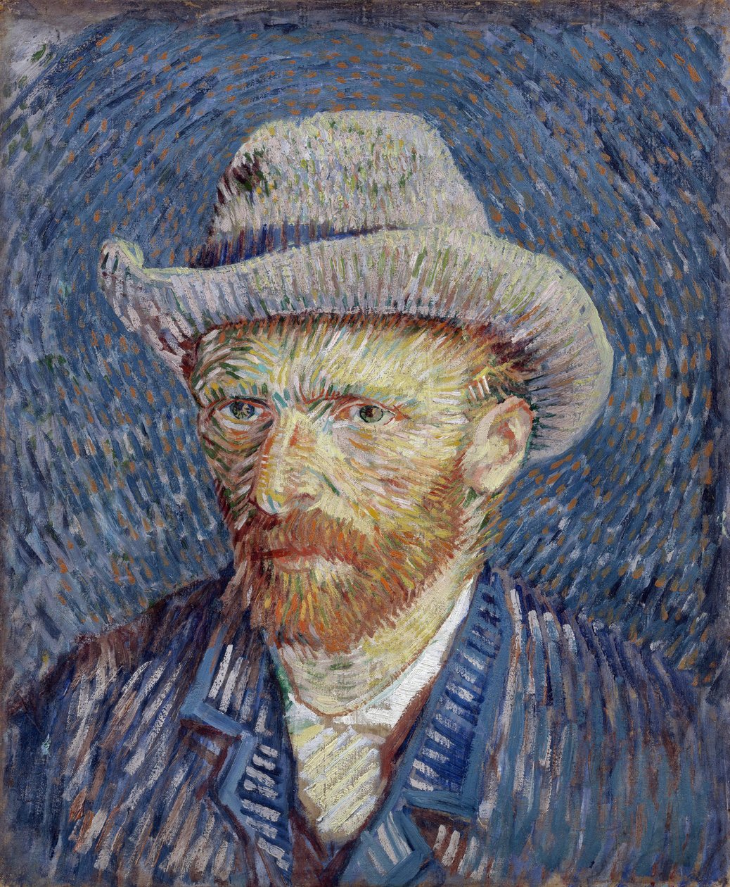 Önarckép szürke filckalappal par Gogh, Vincent, van (1853-1890). Olaj, vászon, mérete: 44,5x37,2 alkotó: Vincent van Gogh