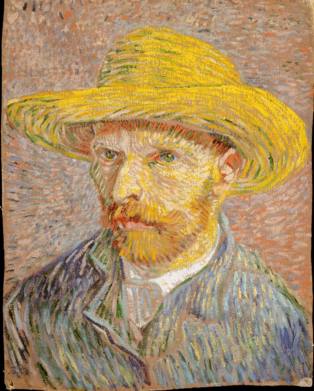 Önarckép szalmakalapban (előlap: A burgonyahámozó) alkotó: Vincent van Gogh
