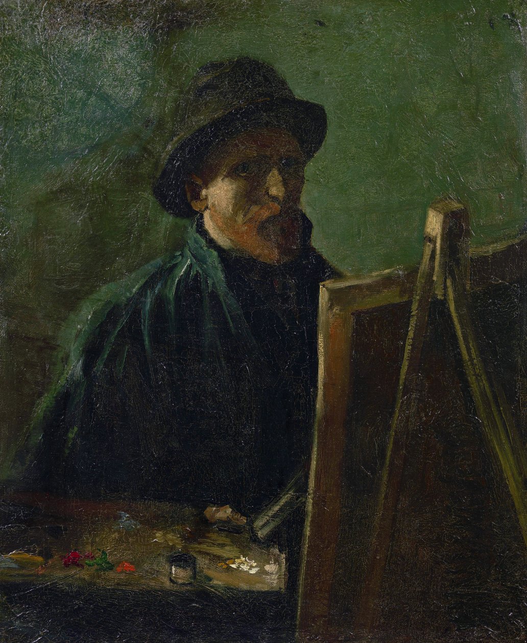 Önarckép a festőállványon Gogh, Vincent, van (1853-1890). Olaj, vászon, mérete: 46,5x38,5 alkotó: Vincent van Gogh