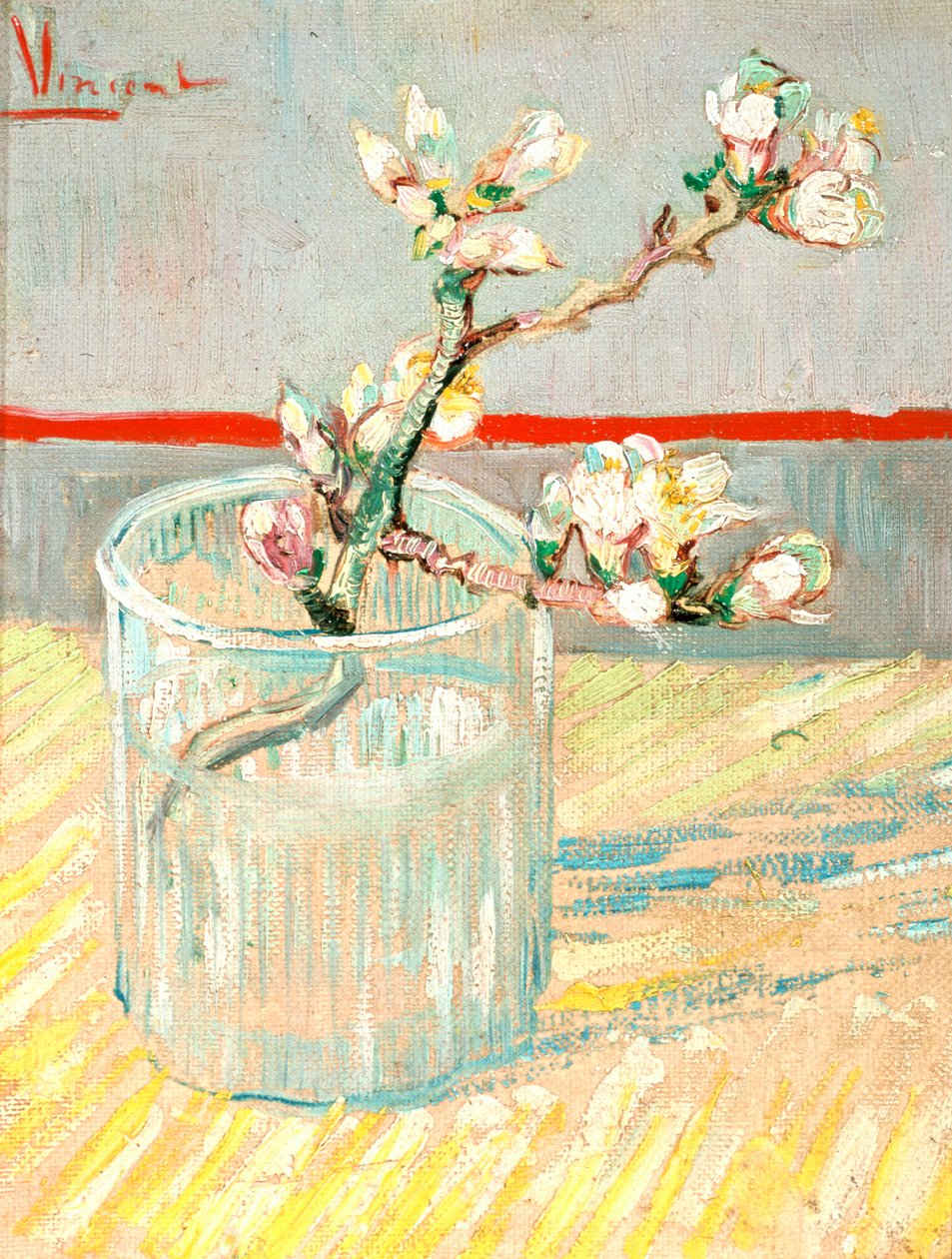 Virágzó mandulavirág szálka üvegben, 1888. alkotó: Vincent van Gogh