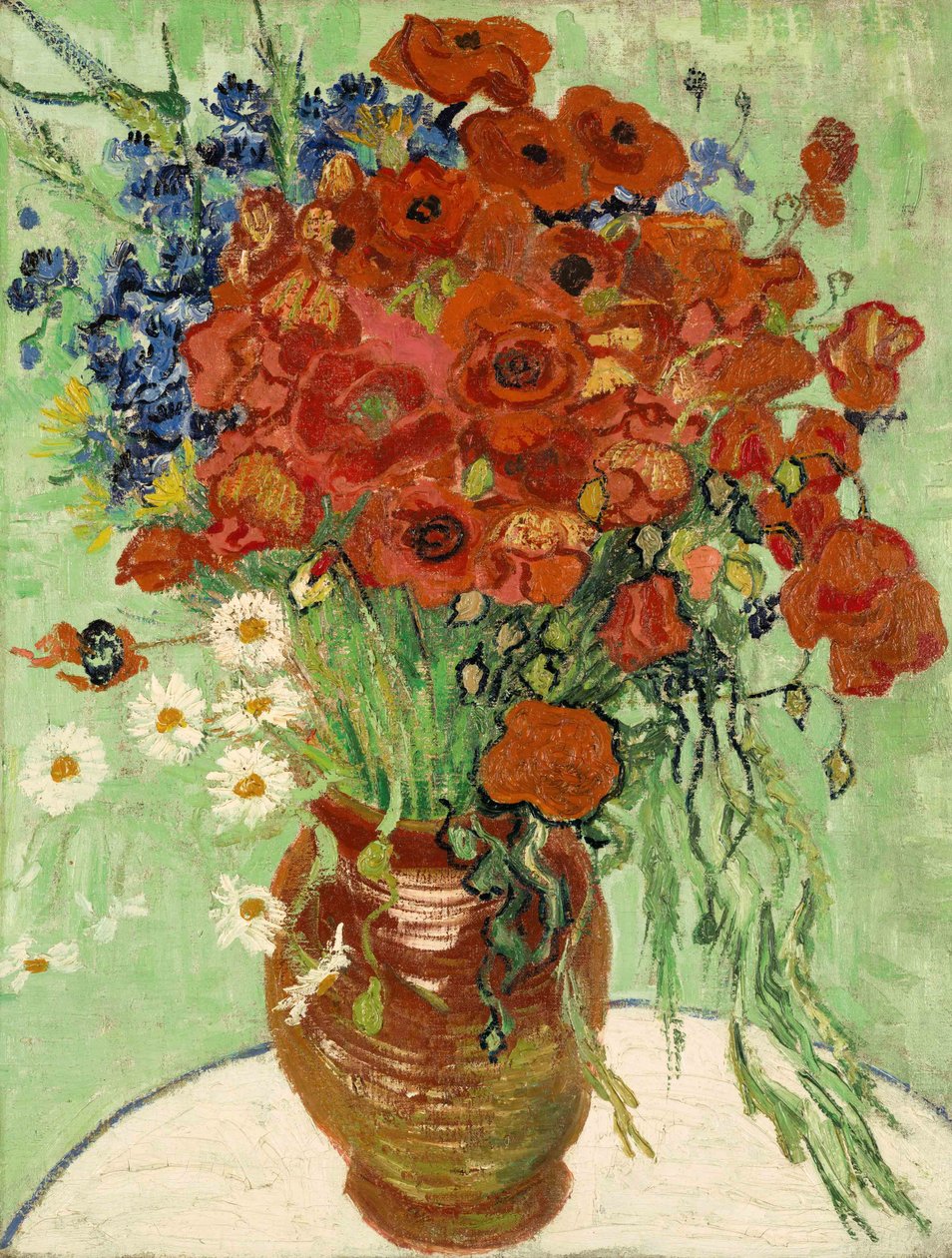 Csendélet, Váza százszorszépekkel és pipacsokkal, 1890 alkotó: Vincent van Gogh