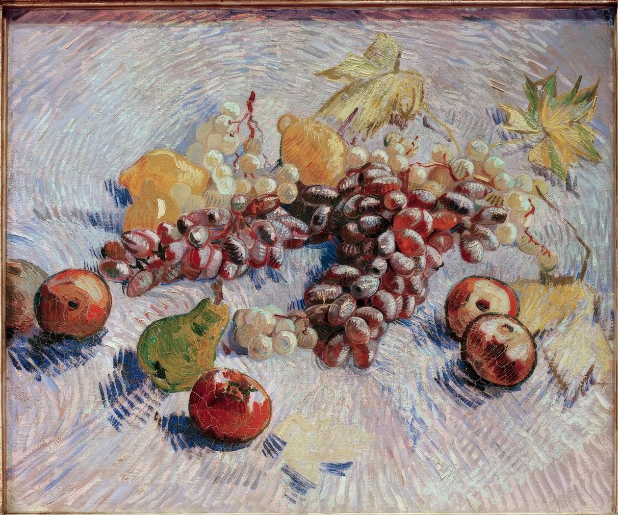 Csendélet szőlővel, almával, citrommal és körtével alkotó: Vincent van Gogh