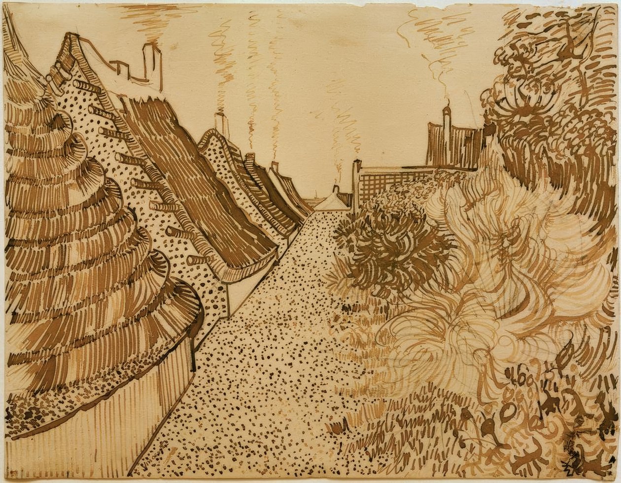 Straße Saintes-Maries-de-la-Merben alkotó: Vincent van Gogh