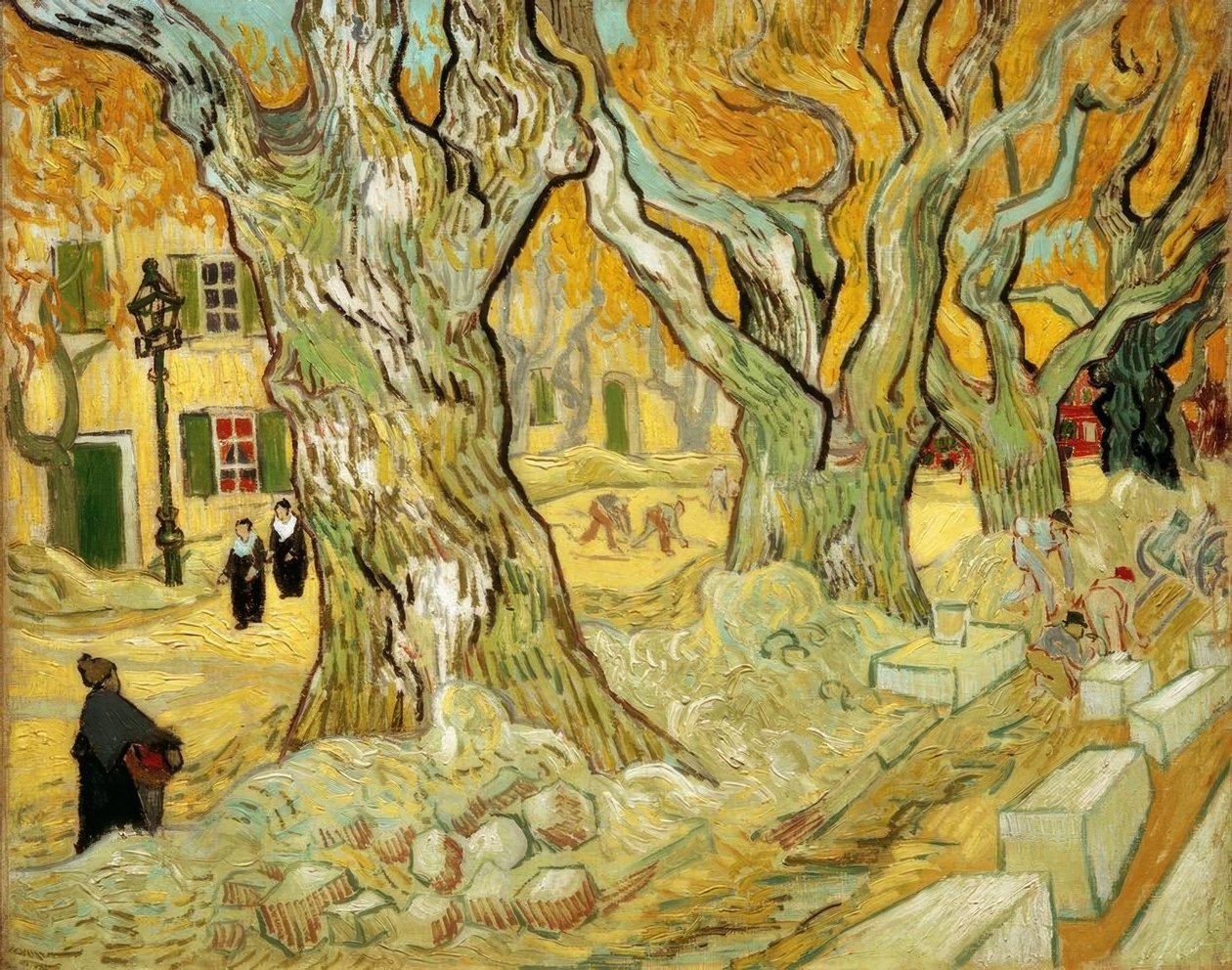Útmunkások Saint-Remyben alkotó: Vincent van Gogh