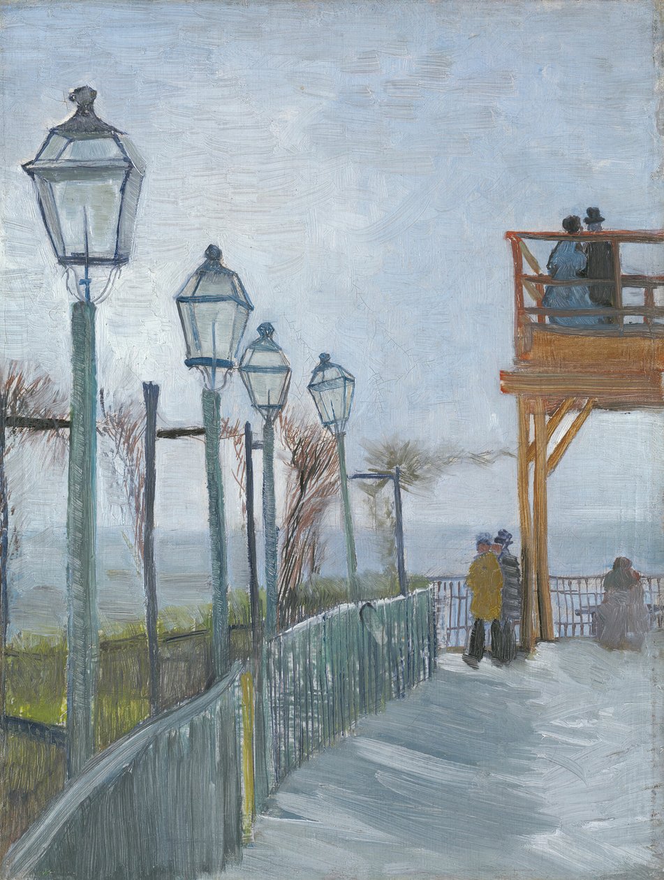Terasz és kilátó a Moulin de Blute-Finben, Montmartre, 1887 elején. alkotó: Vincent van Gogh