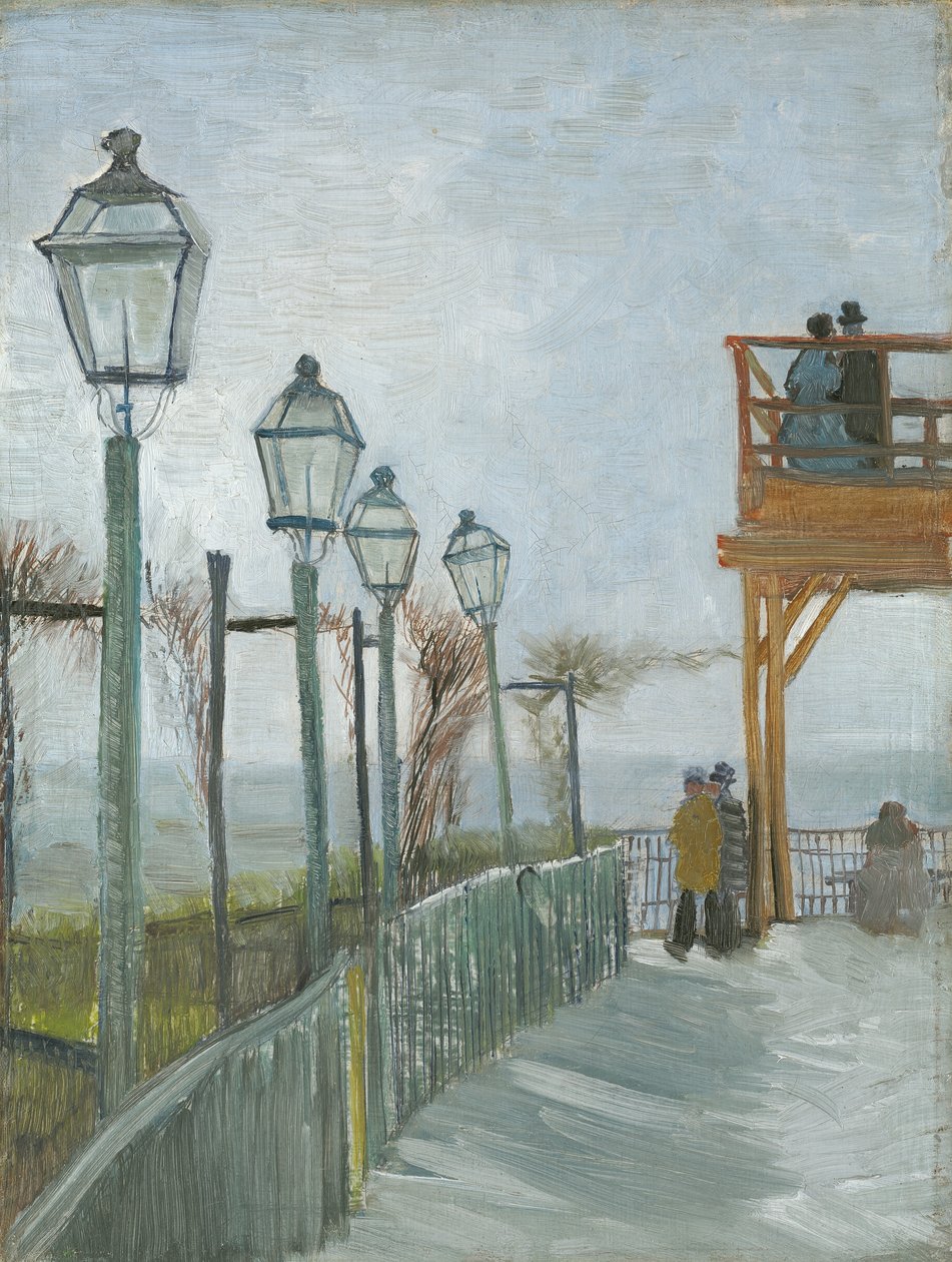 Terasz és kilátó a Moulin de Blute-Finben, Montmartre, 1887 elején alkotó: Vincent van Gogh