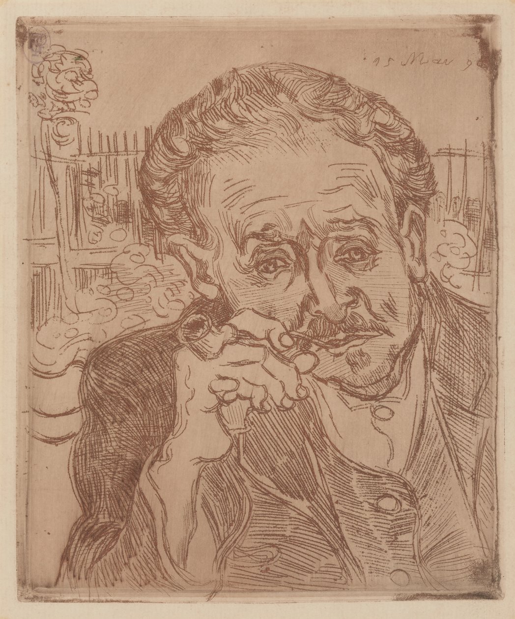 A férfi a pipával: Gachet doktor portréja alkotó: Vincent van Gogh