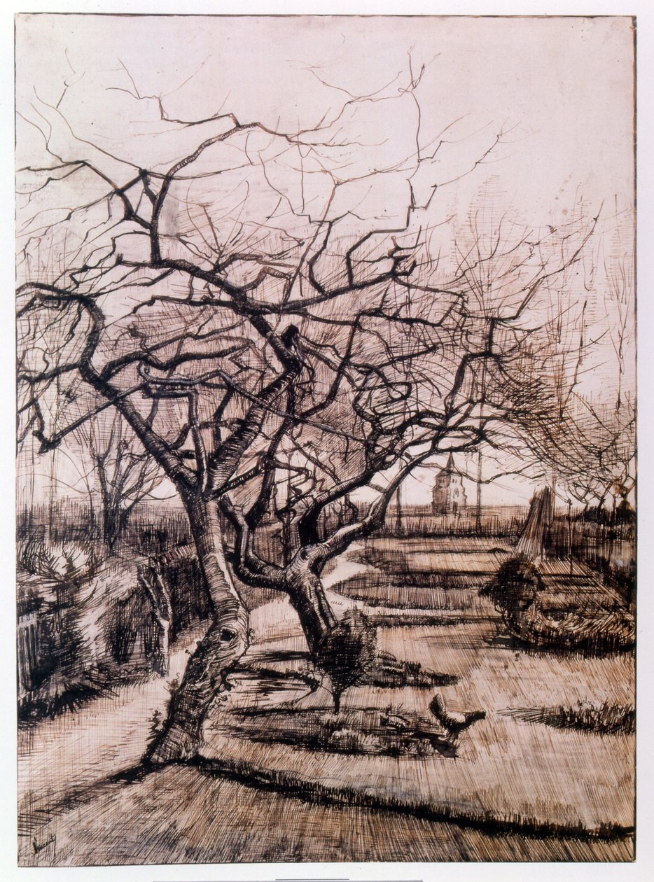 A nueneni plébániakert télen (1884) alkotó: Vincent van Gogh