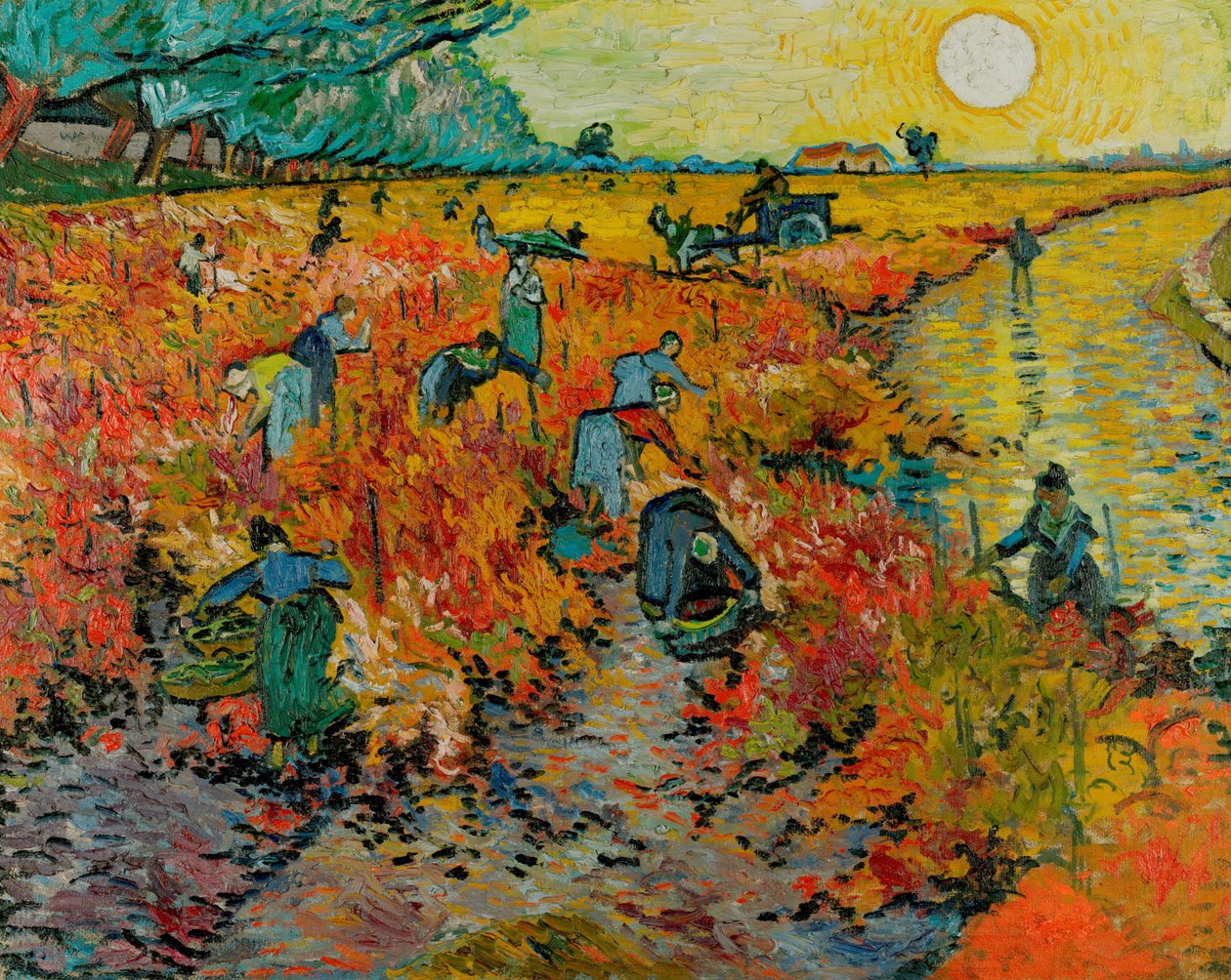 The Red Vineyard / Red Vineyard at Arles (Montmajour) alkotó: Vincent van Gogh