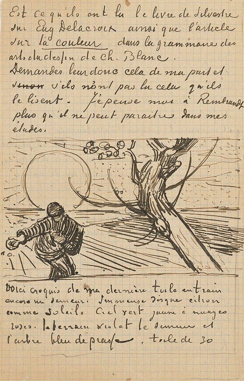 A Magvető, Levél Theónak Arlesból, c. 1888. november 25 alkotó: Vincent van Gogh