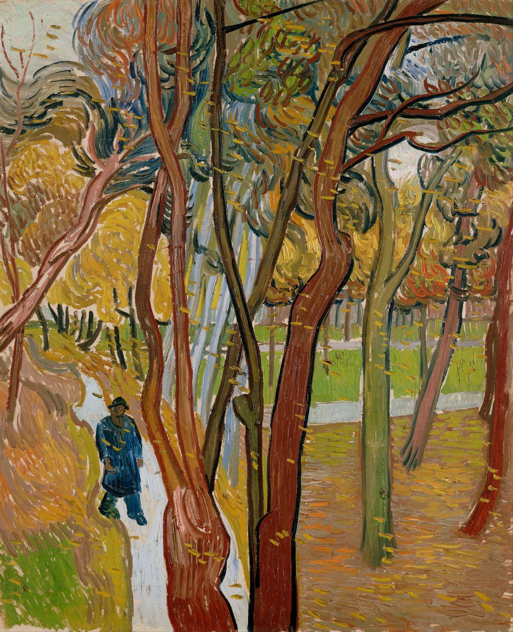 A Szent Pál Kórház kertje A lombhullás, 1889 alkotó: Vincent van Gogh