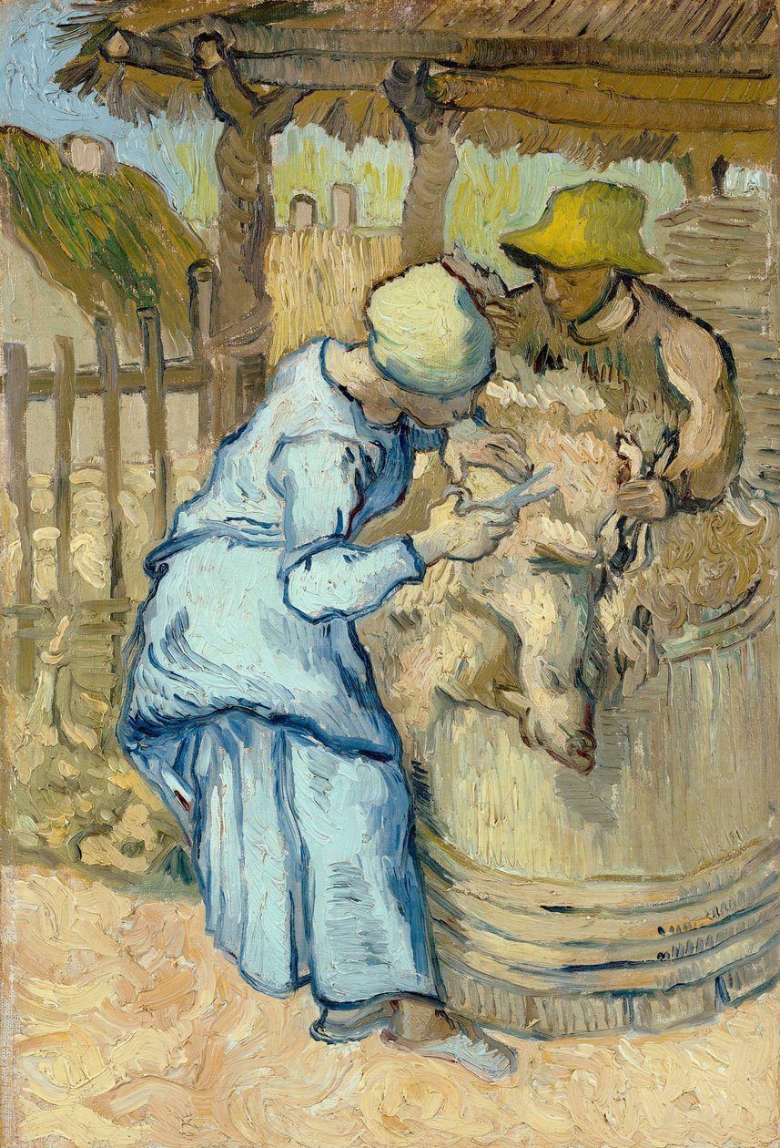 A birkanyíró Köles után, 1889 alkotó: Vincent van Gogh