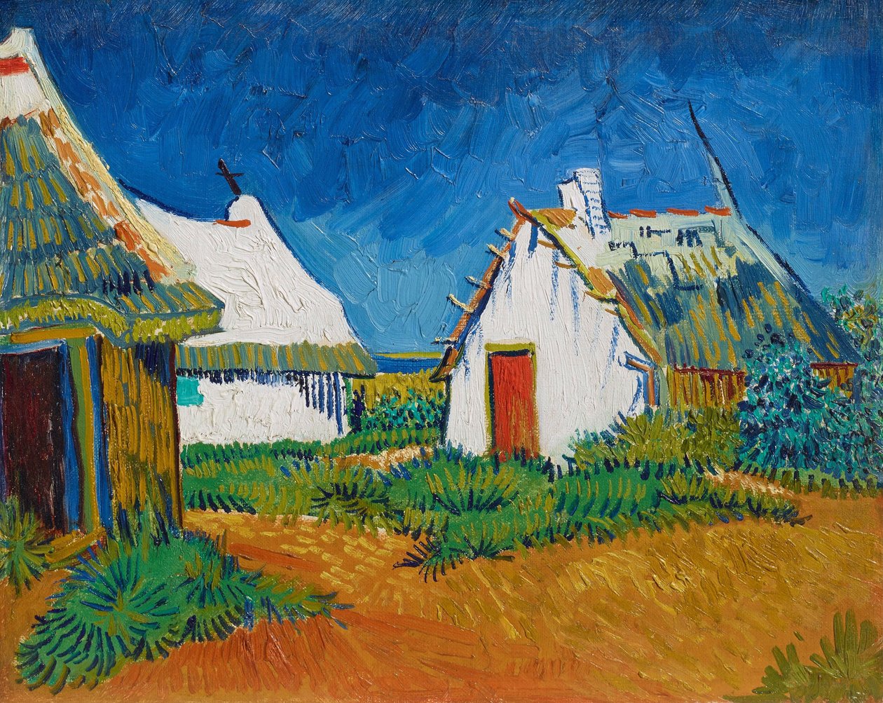 Három fehér házikó Saintes-Maries-ban alkotó: Vincent van Gogh