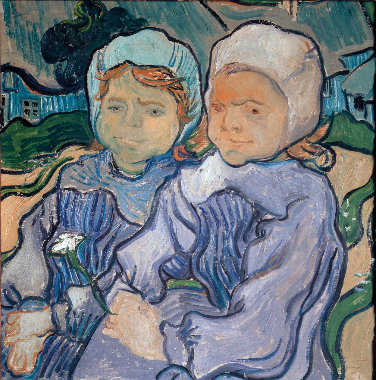 Két kislány, 1890. június (olaj, vászon) alkotó: Vincent van Gogh