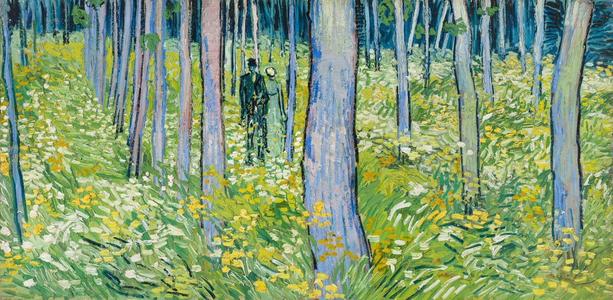 Aljnövényzet két alakkal alkotó: Vincent van Gogh