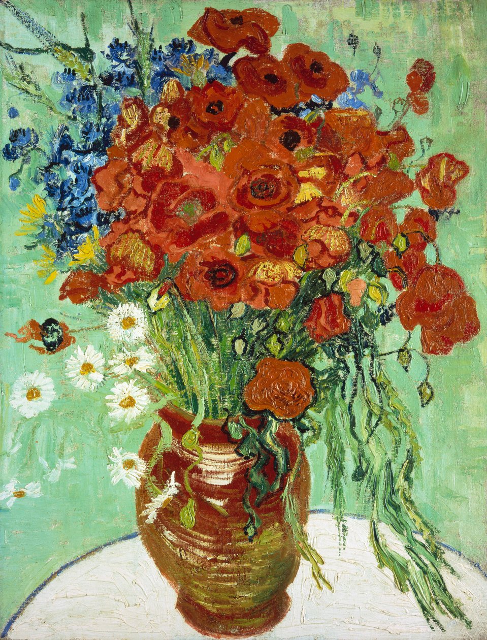 Váza búzavirággal és mákkal alkotó: Vincent van Gogh