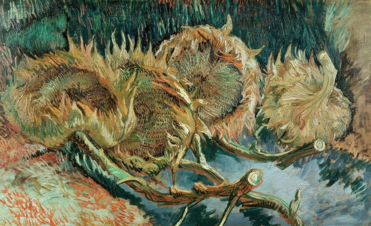 Négy elszáradt napraforgó alkotó: Vincent van Gogh