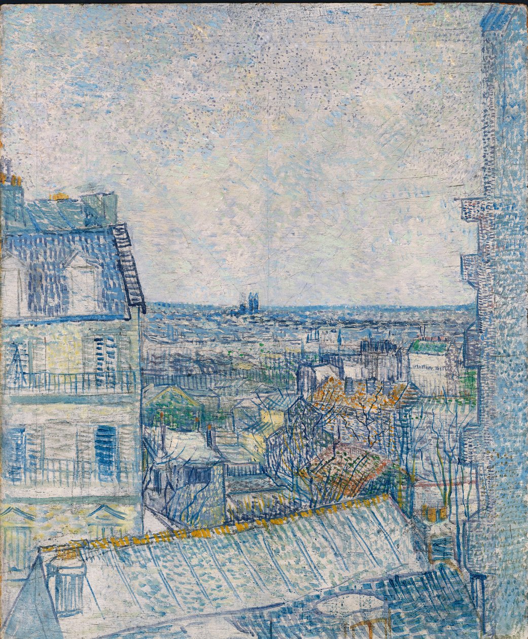 Kilátás a művész ablakából, Rue Lapic; Kilátás a Művész szobájára, Rue Lepic, 1887 alkotó: Vincent van Gogh