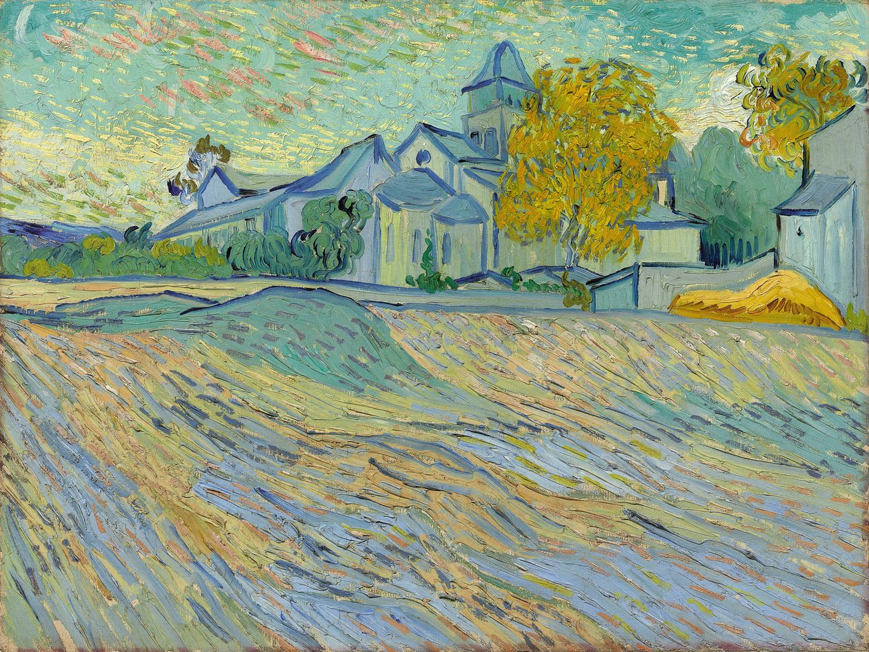 Kilátás a menedékházra és a Saint-Remy-kápolnára, 1889 alkotó: Vincent van Gogh