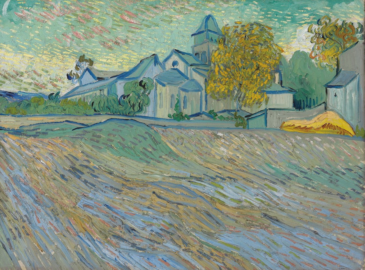 Kilátás a menedékházra és a Saint-Rémy-kápolnára, 1889 alkotó: Vincent van Gogh