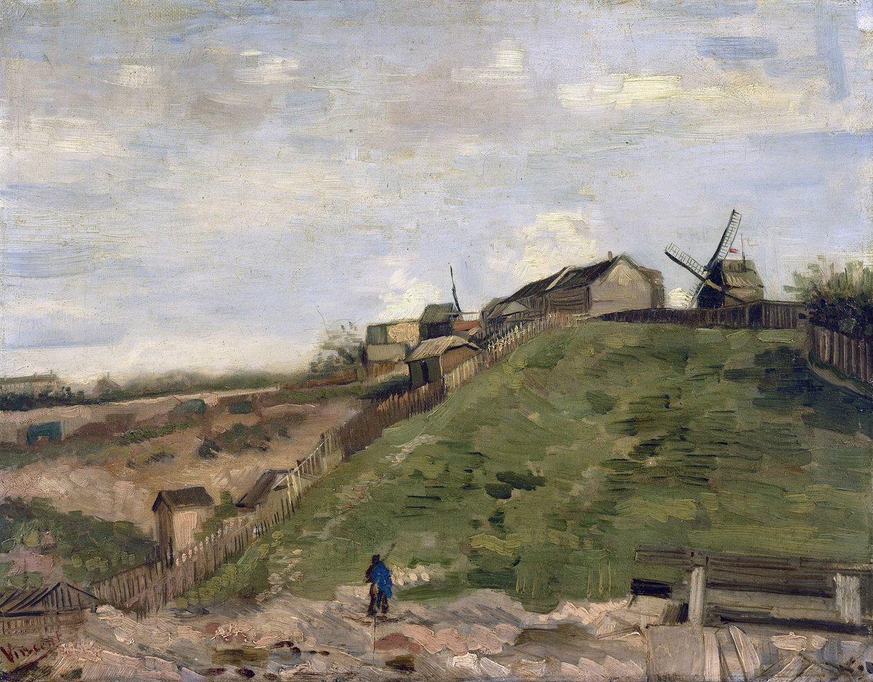 "" Kilátás a Butte Montmartre-ra a kőbányával "" (A Montmartre-hegy kőbányával) Vincent van Gogh (1853-1890) festménye 1886 Méret: 32 x 41 cm Amszterdam, Van Gogh múzeum alkotó: Vincent van Gogh