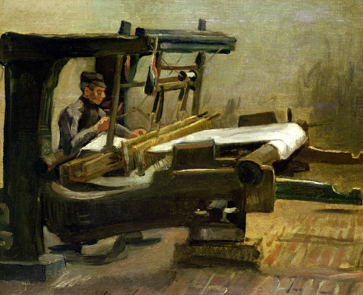 Takács a szövőszéknél, jobbra fordítva, 1884 alkotó: Vincent van Gogh