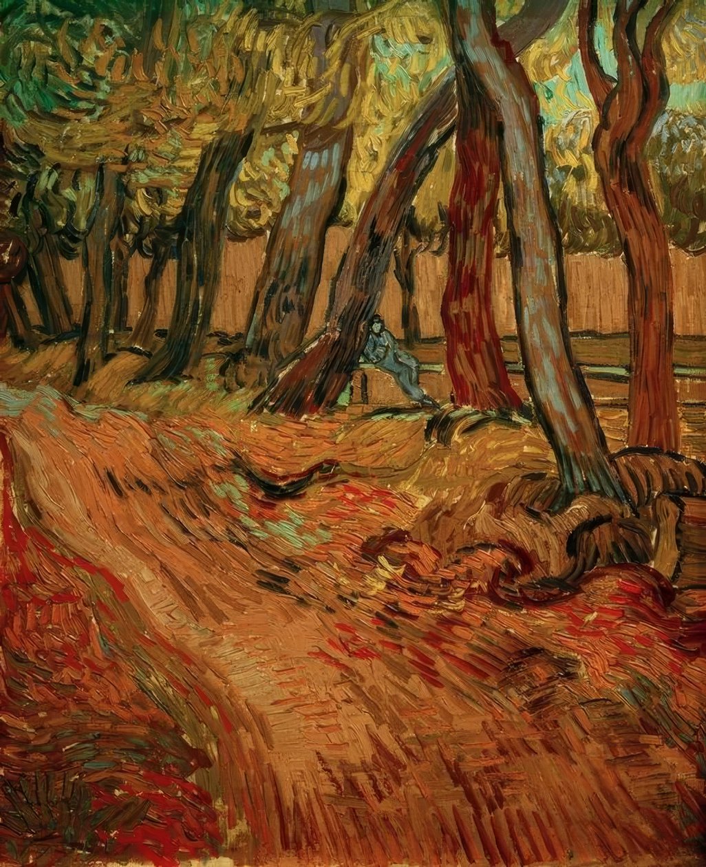 Ösvény a szanatórium kertjében alkotó: Vincent van Gogh