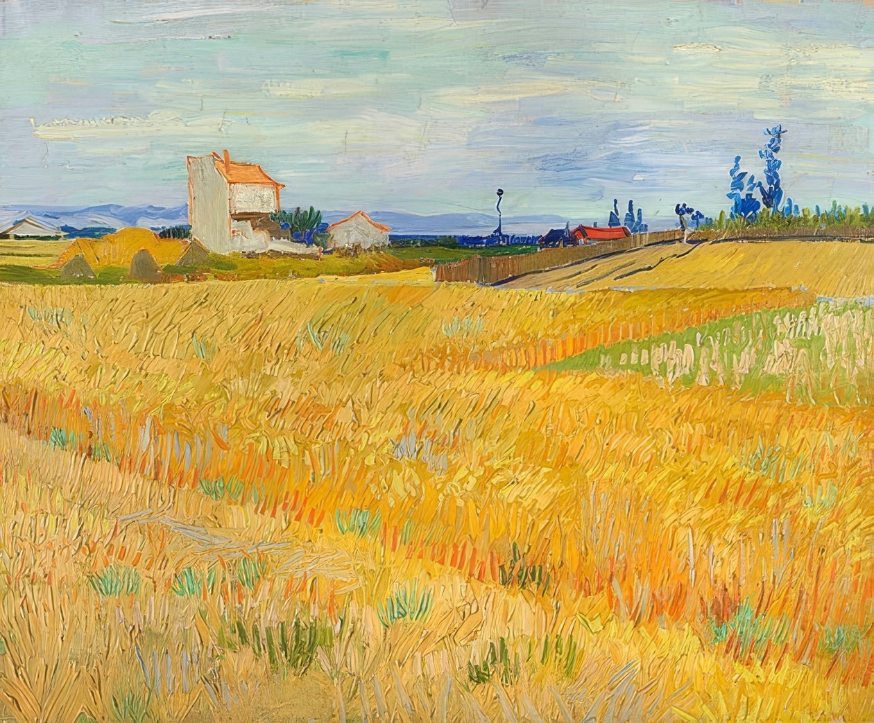 Weizenfeld (Búzamező). 1888 alkotó: Vincent van Gogh