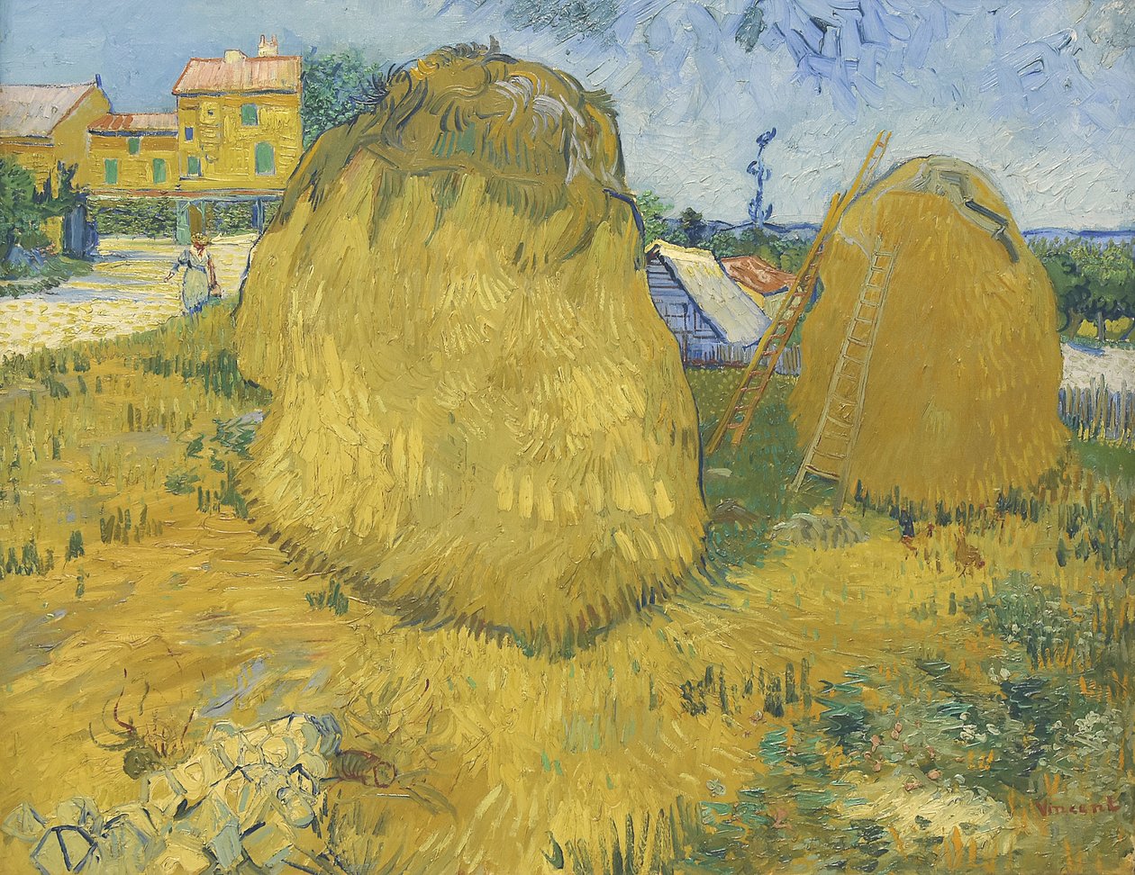 Búzakazlak Provence-ban, 1888 körül (olaj, vászon) alkotó: Vincent van Gogh